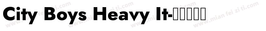 City Boys Heavy It字体转换
